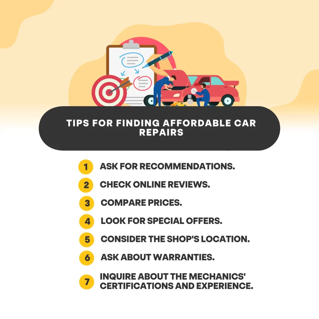Tips for finding affordable car repairs
